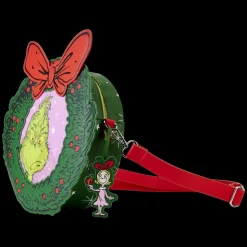 Dr. Seuss Crossbody Bags<' How The Grinch Stole Christmas! Wreath Lenticular Crossbody Bag