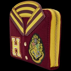 Harry Potter Wallets< Hogwarts Crest Varsity Jacket Zip Around Wallet