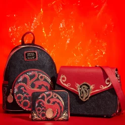 House of the Dragon Wallets< All-Over Print House Targaryen Sigil Zip Around Wallet