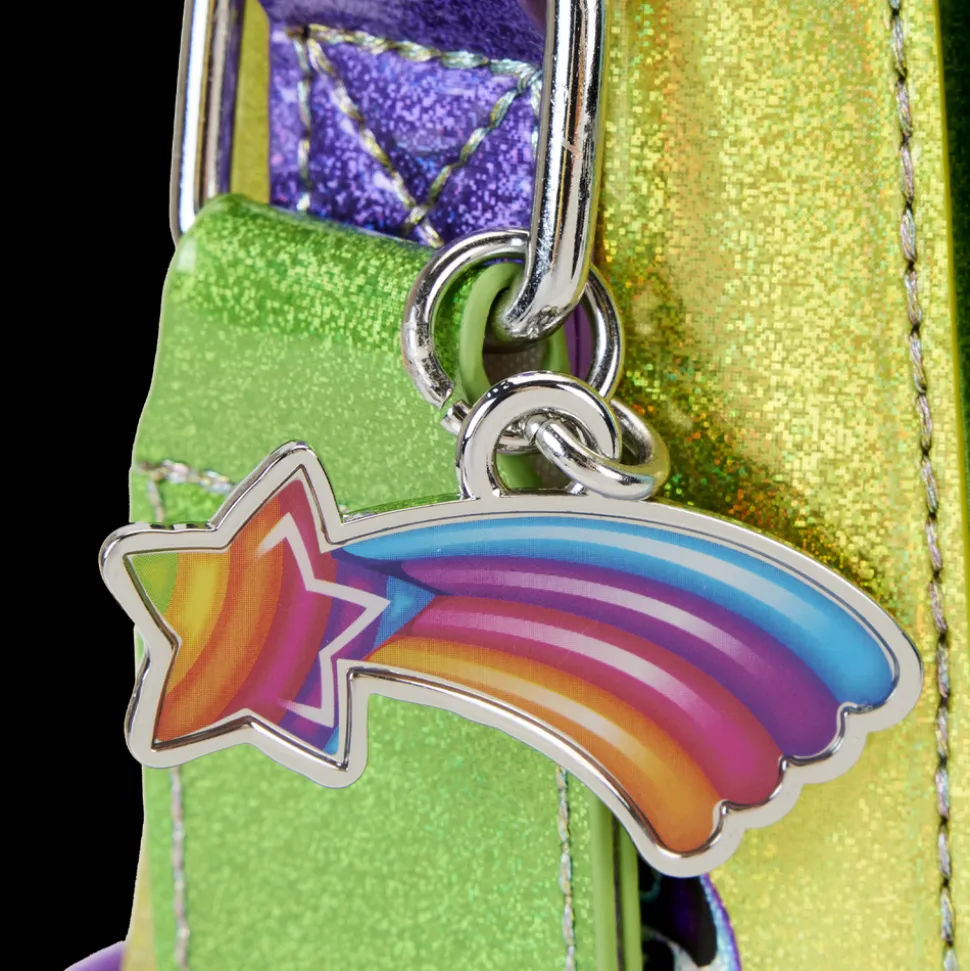 Lisa Frank Crossbody Bags< Holographic Glitter Color Block Crossbody Bag