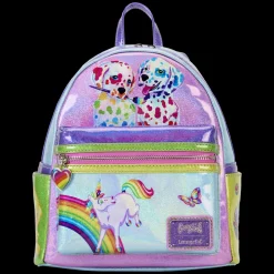 Lisa Frank Mini Backpacks< Holographic Glitter Color Block Mini Backpack