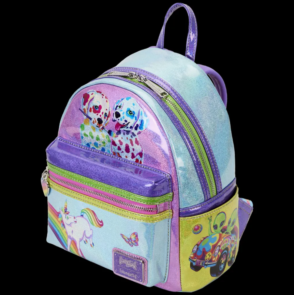 Lisa Frank Mini Backpacks< Holographic Glitter Color Block Mini Backpack