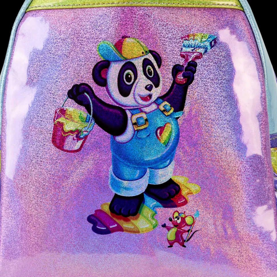 Lisa Frank Mini Backpacks< Holographic Glitter Color Block Mini Backpack