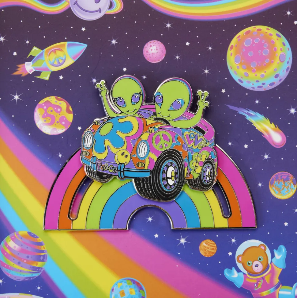 Lisa Frank Enamel Pins< Zoomer & Zorbit Rainbow 3" Collector Box Sliding Pin