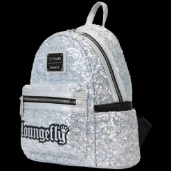 Loungefly Mini Backpacks< 25Th Anniversary Logo Holographic Silver Sequin Mini Backpack