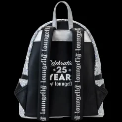 Loungefly Mini Backpacks< 25Th Anniversary Logo Holographic Silver Sequin Mini Backpack