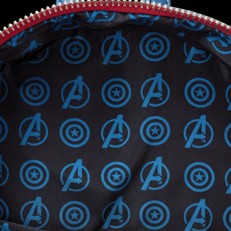 Marvel Mini Backpacks< Metallic Captain America Cosplay Mini Backpack
