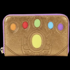 Marvel Wallets< Metallic Thanos Gauntlet Zip Around Wallet