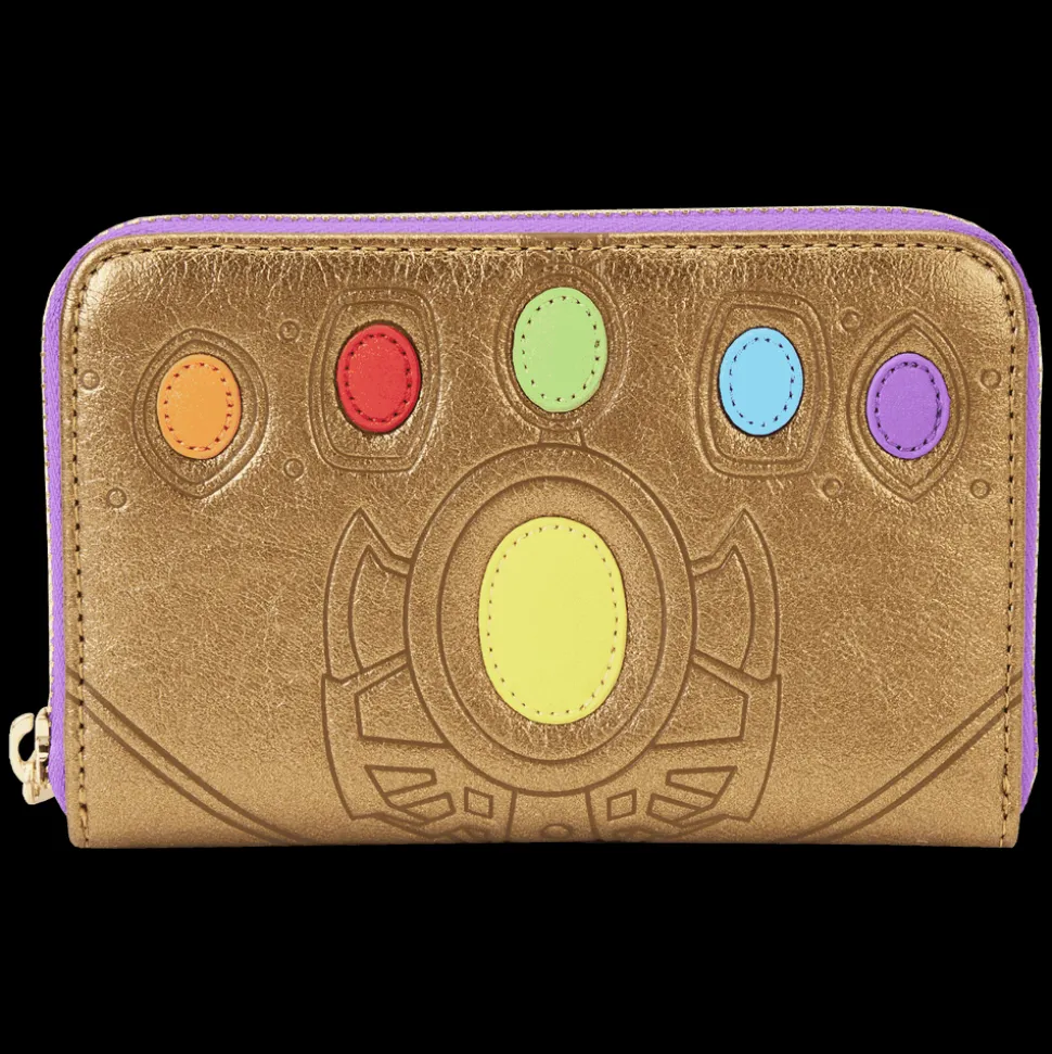 Marvel Wallets< Metallic Thanos Gauntlet Zip Around Wallet