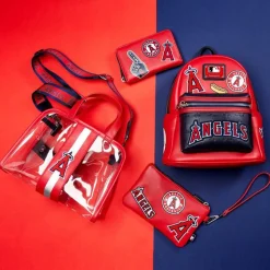 MLB Wallets< La Angels Patches Zip Around Wallet