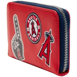 MLB Wallets< La Angels Patches Zip Around Wallet