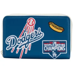 MLB Wallets< La Dodgers Patches Zip Around Wallet