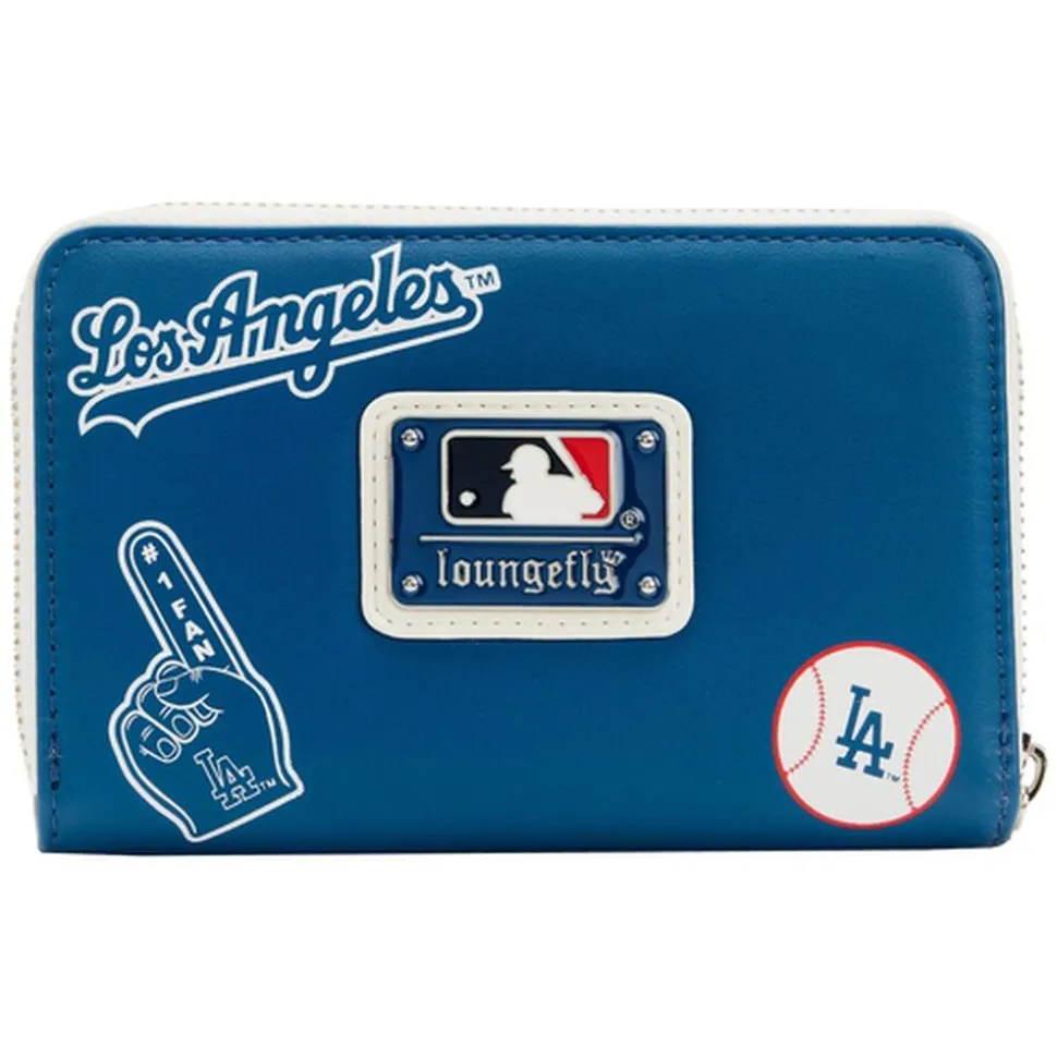 MLB Wallets< La Dodgers Patches Zip Around Wallet