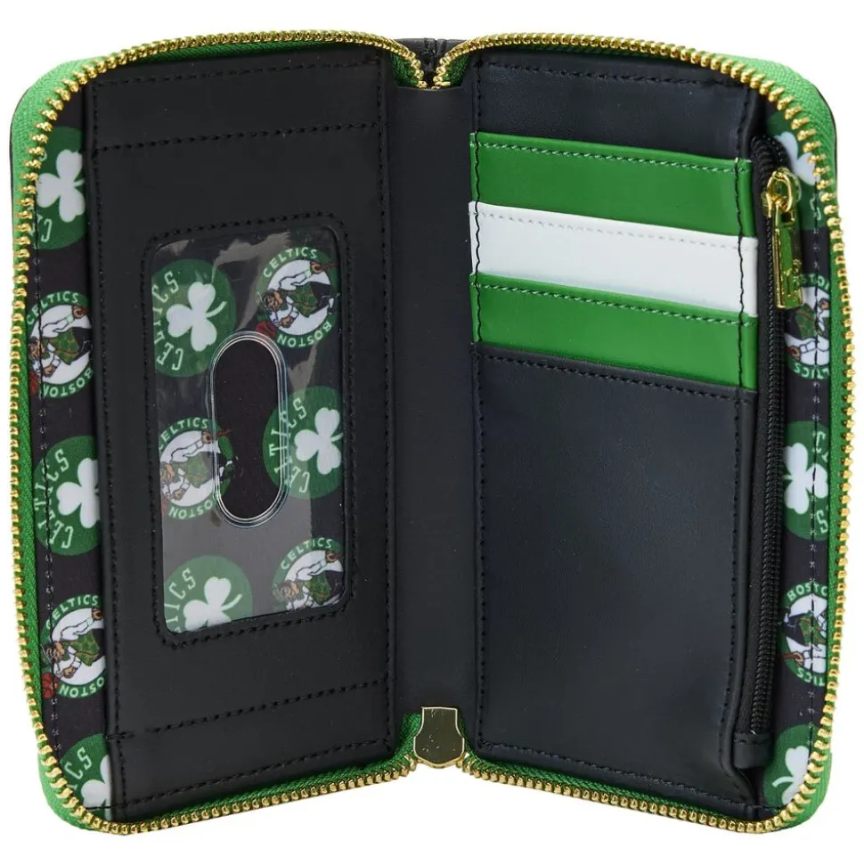NBA Wallets< Boston Celtics Patch Icons Zip Around Wallet