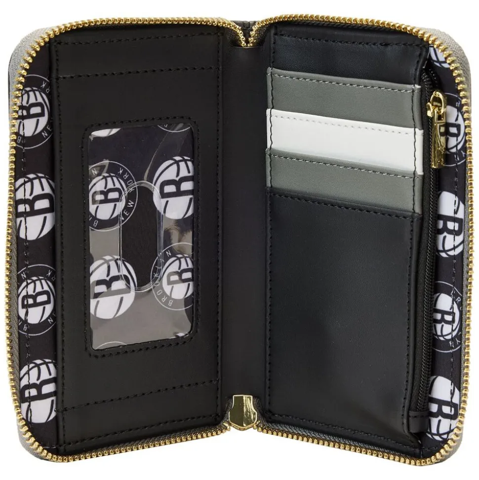 NBA Wallets< Brooklyn Nets Patch Icons Zip Around Wallet