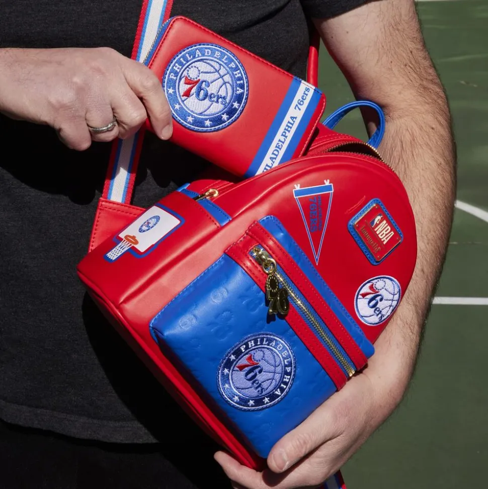 NBA Wallets< Philadelphia 76Ers Patch Icons Zip Around Wallet