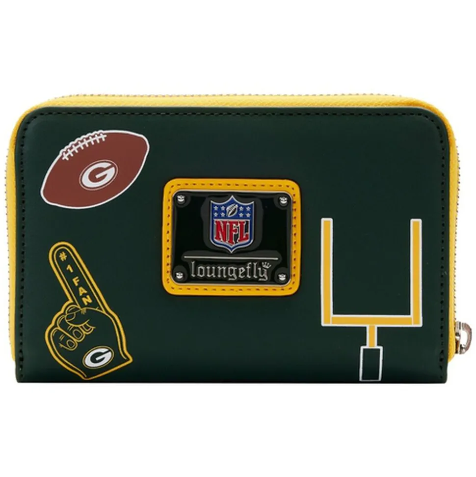 NFL Wallets< Green Bay Packers Patches Zip Around Wallet