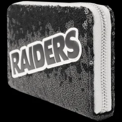 NFL Wallets< Las Vegas Raiders Sequin Zip Around Wallet