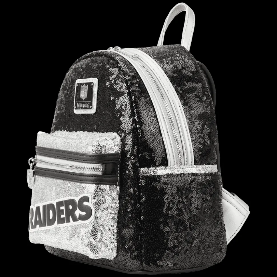NFL Mini Backpacks< Las Vegas Raiders Sequin Mini Backpack