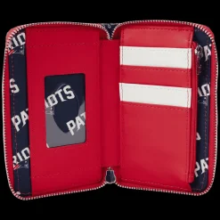 NFL Wallets< New England Patriots Sequin Zip Around Wallet