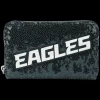 NFL Wallets< Philadelphia Eagles Sequin Zip Around Wallet