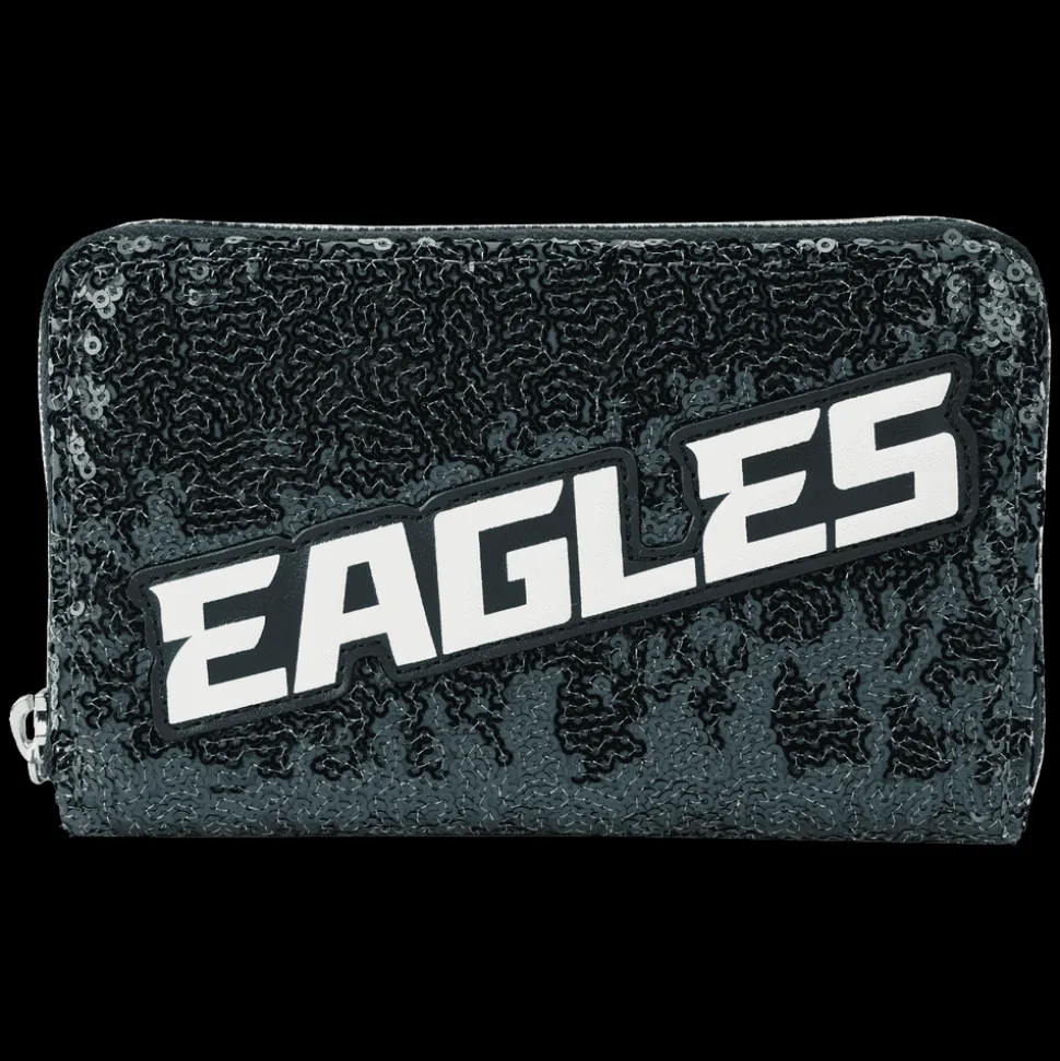NFL Wallets< Philadelphia Eagles Sequin Zip Around Wallet