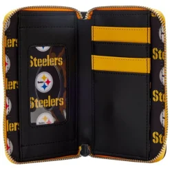 NFL Wallets< Pittsburgh Steelers Patches Zip Around Wallet