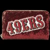 NFL Wallets< San Francisco 49Ers Sequin Zip Around Wallet