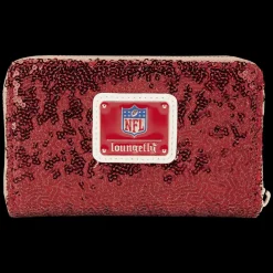 NFL Wallets< San Francisco 49Ers Sequin Zip Around Wallet