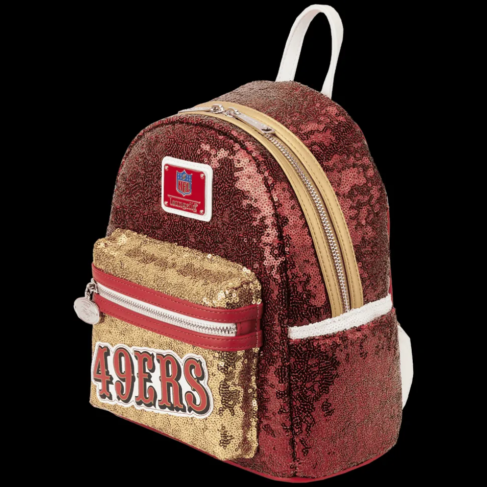 NFL Mini Backpacks< San Francisco 49Ers Sequin Mini Backpack