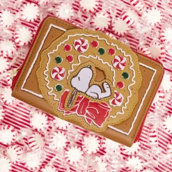 Peanuts Wallets< Snoopy Gingerbread Wreath Scented Zip Around Wallet