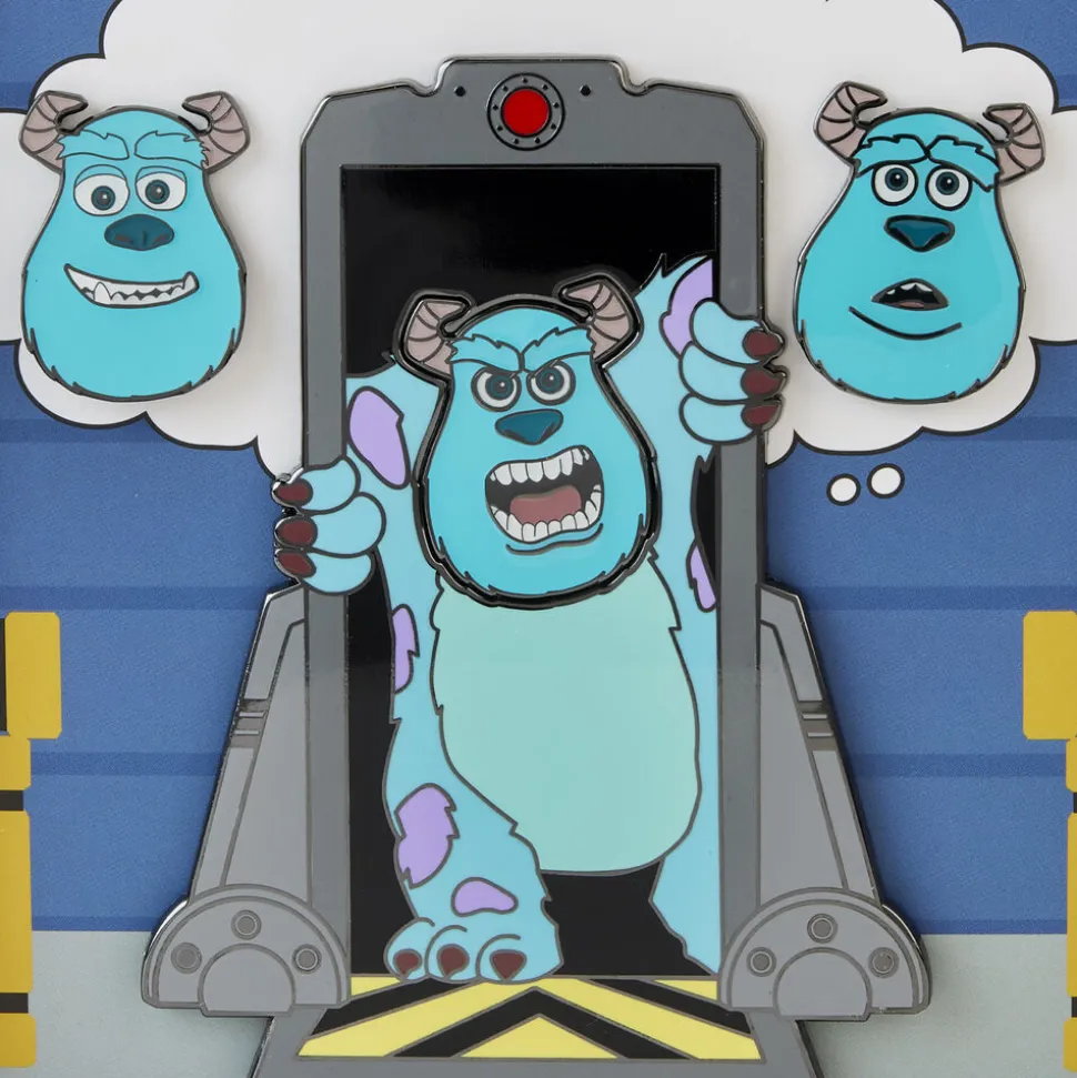 Pixar Enamel Pins< Sulley Door Mixed Emotions 4-Piece Pin Set
