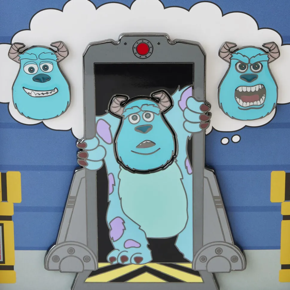Pixar Enamel Pins< Sulley Door Mixed Emotions 4-Piece Pin Set