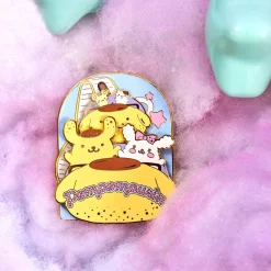 Sanrio Enamel Pins< Pompompurin Carnival 3" Collector Box Sliding Pin