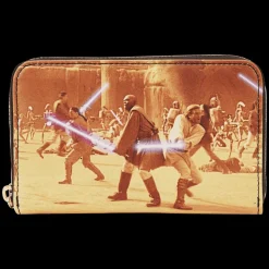 Star Wars Wallets<: Episode Ii Attack Of The Clones Scene Zip Around Wallet