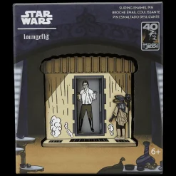 Star Wars Enamel Pins<: Return Of The Jedi 40Th Anniversary Han Solo In Carbonite Sliding Pin
