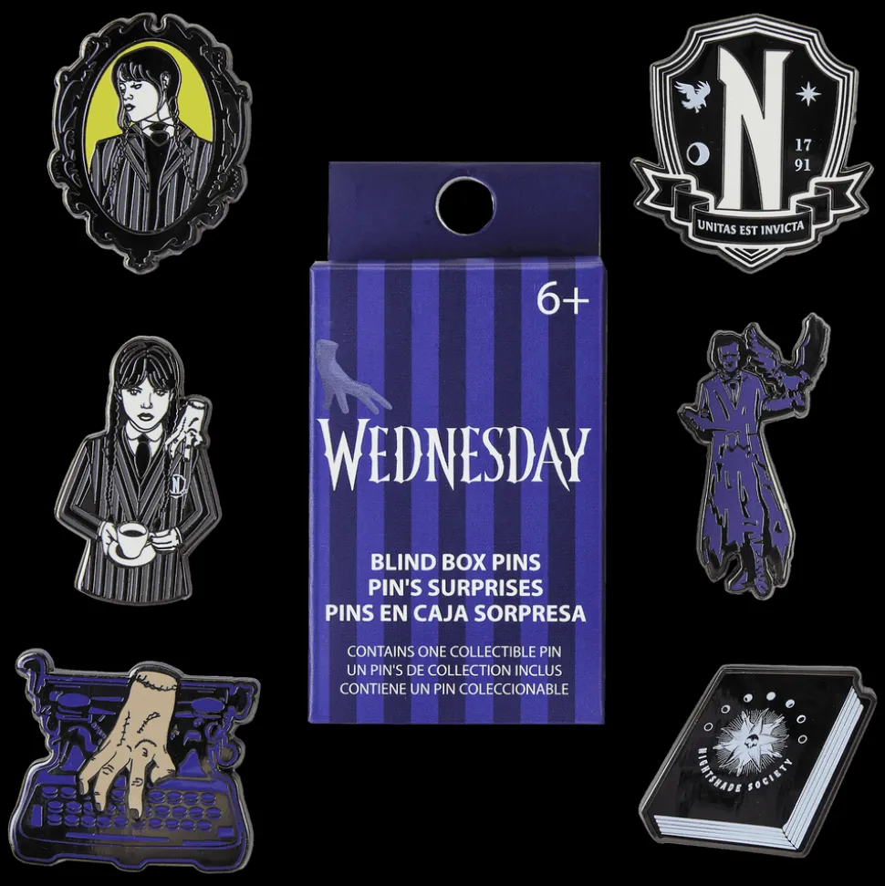 The Addams Family Enamel Pins<Wednesday Addams Nevermore Mystery Box Pin